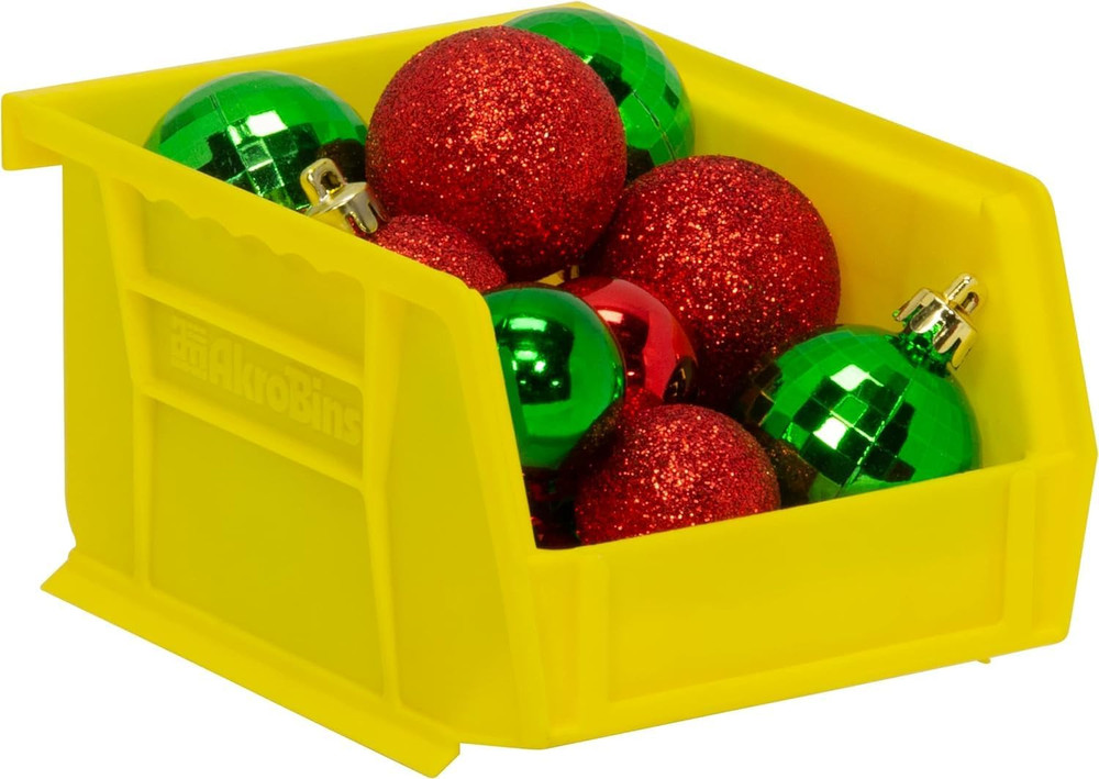 30210 AkroBins Plastic Storage Bins, Space-Saving Stackable Bins for Garage, Pan