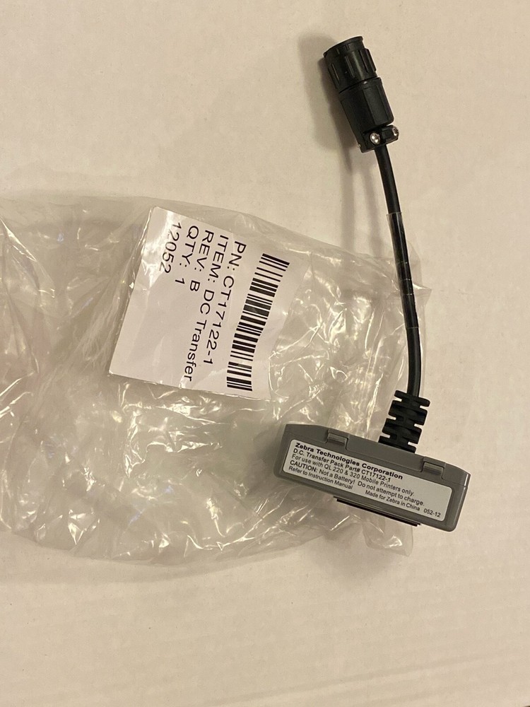 Zebra QL220 & 320 Mobile Label Printer DC Transfer Pack CT17122-1