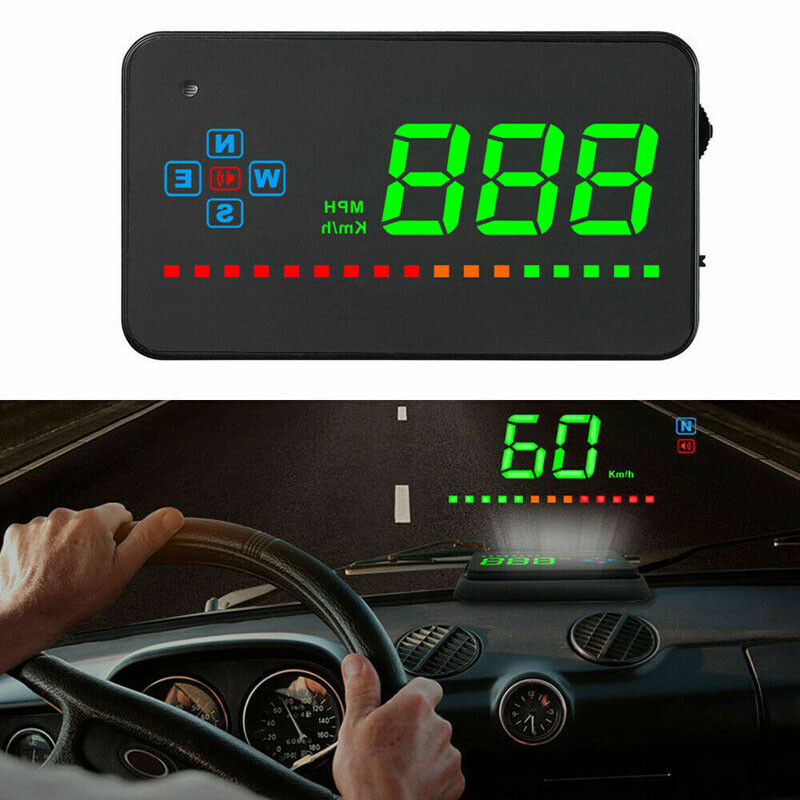 3.5" Car Digital GPS Speedometer Head-up Display Overspeed MPH KM/h Light-sensor
