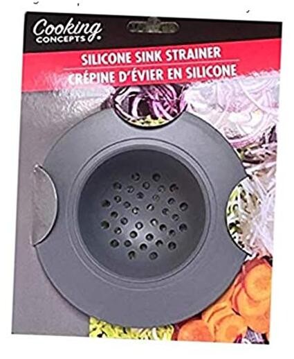 Silicone Sink Strainers- Pack of 2 (Grey) Gray