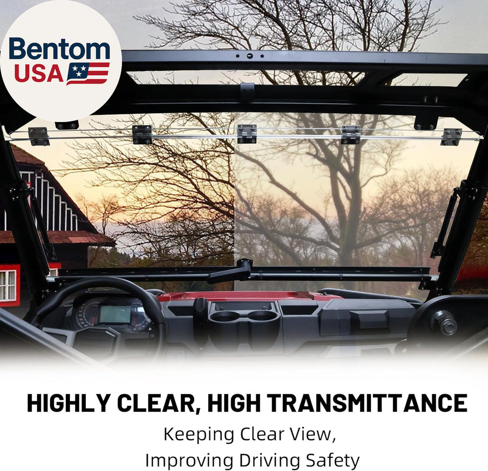 Ranger XP 1000 Flip Windshield, Ranger Front Full Windshield Compatible with Pol