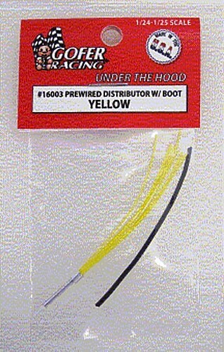 Gofer-Racing Wired Distributor with Boot (Yellow) - Plastic Model Vehicle