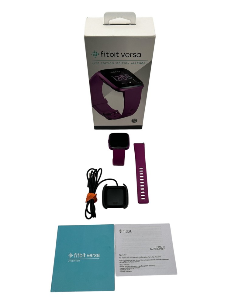 Fitbit Versa Lite Edition Smartwatch Tracker - Mulberry