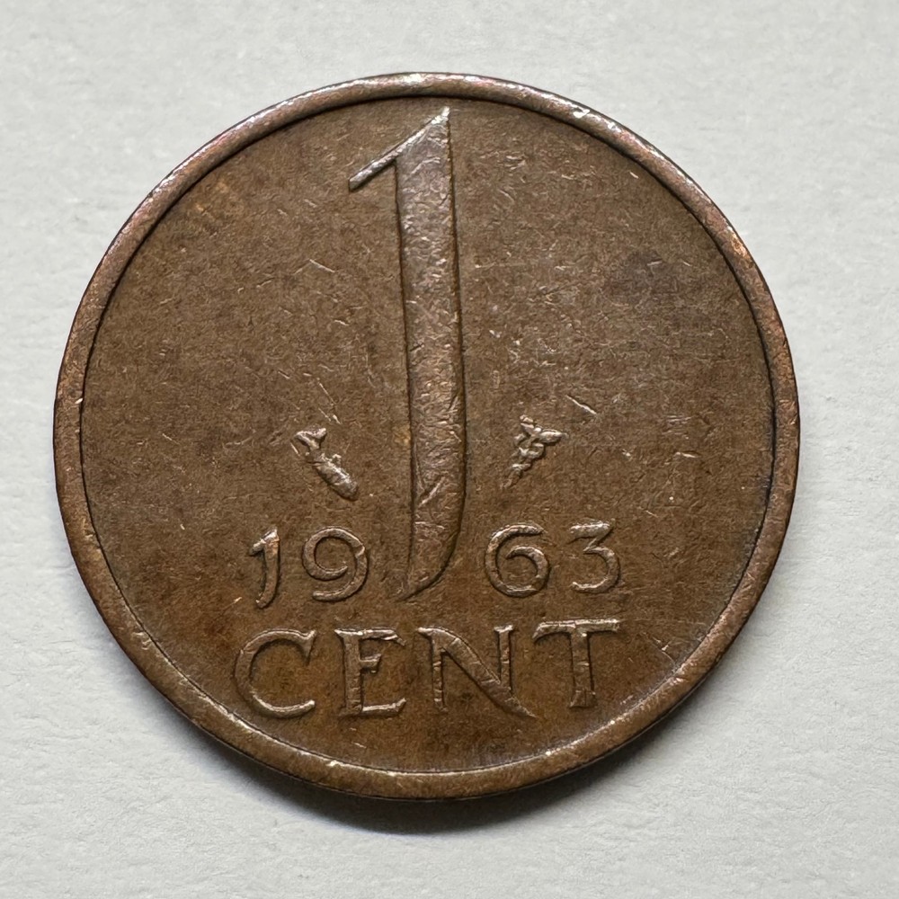 1963 Netherlands 1 Cent - Coin #C-028