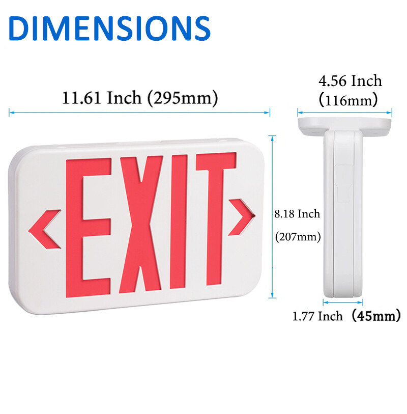 5Pack LED Emergency Exit Light Sign Battery Backup Fire Double Face Red Letter