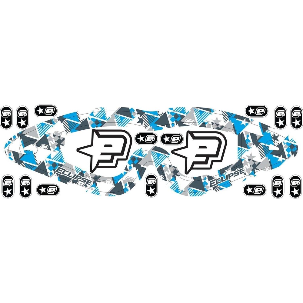 Planet Eclipse Vents Goggle Sticker - E-Flex, Avatar, E-vents - Waveform Blue