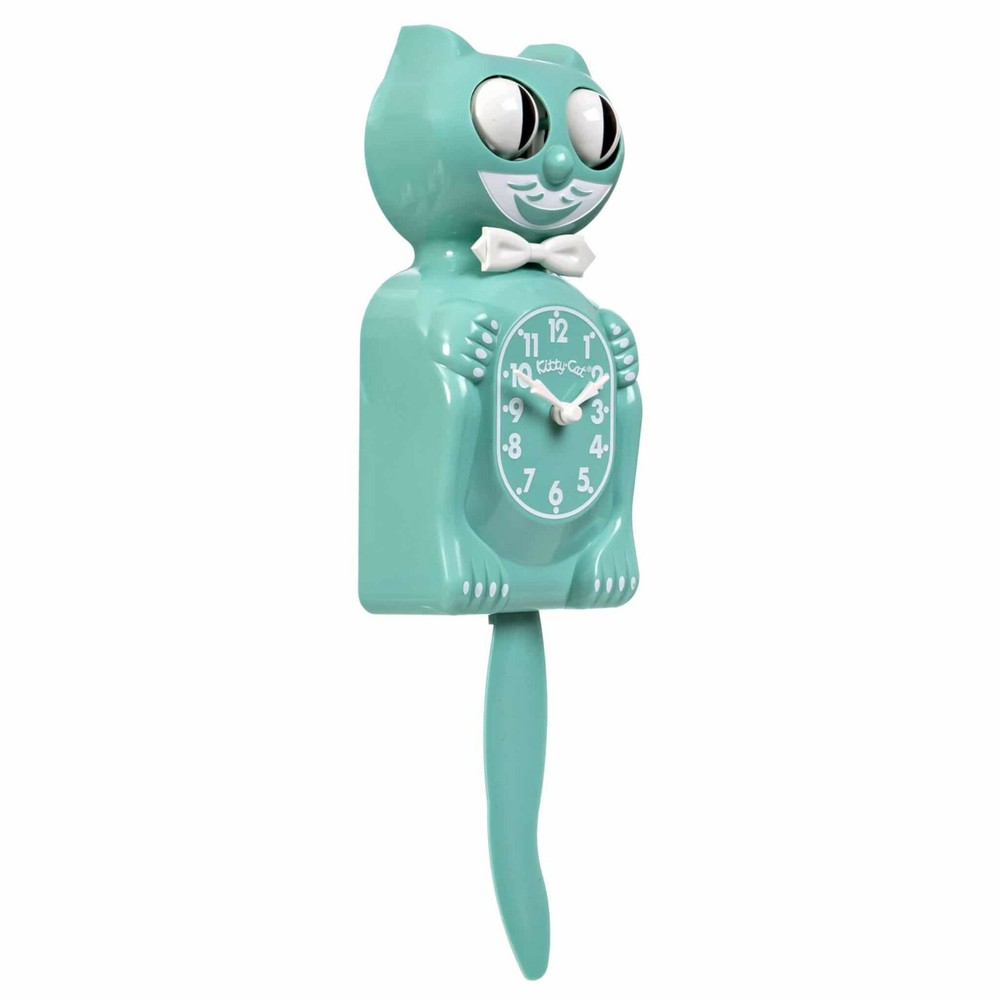 OCEAN WAVES KITTY-CAT KIT-CAT MOVING CLOCK KAT KLOCK FREE US SHIPPING