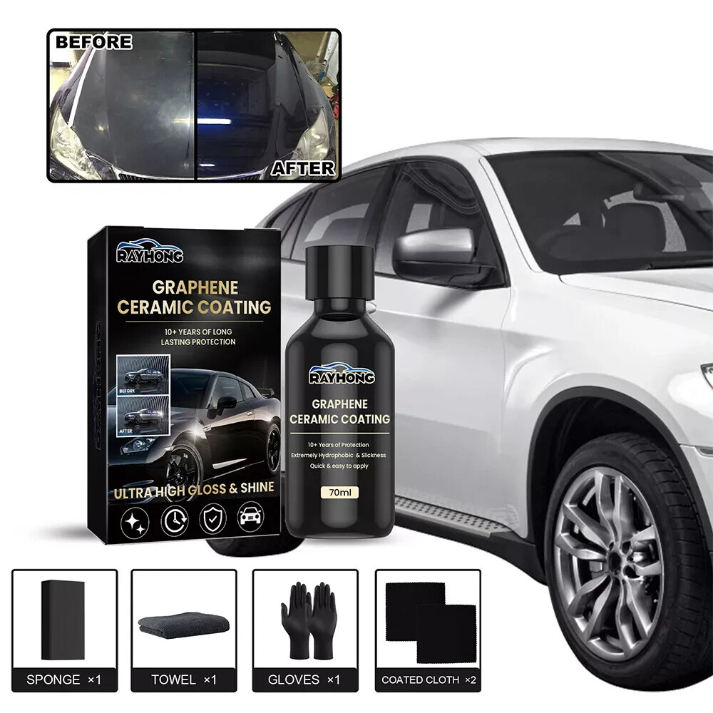 Car Graphene Ceramic Coating Kit, 70ml Car Paint Protect Ceramic Coating Agent