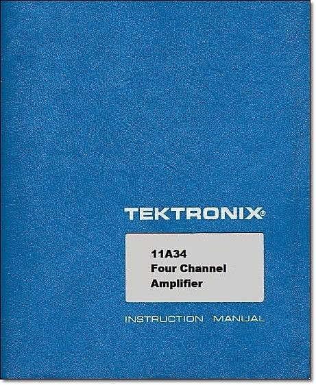 Tektronix 11A34 Instruction Manual: Comb Bound with Plastic Protective Covers