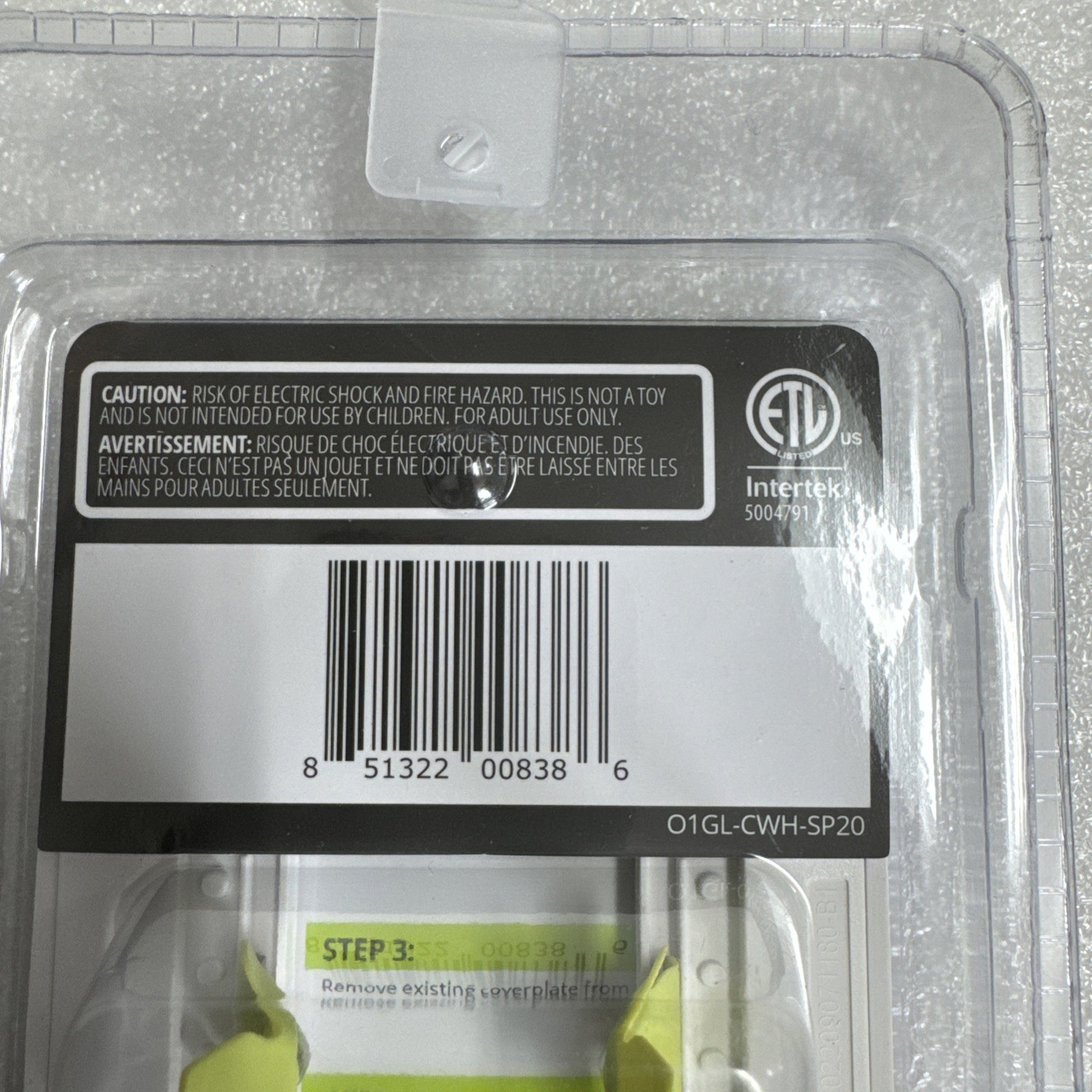 SnapPower GuideLight 2 PLUS -Gang LED Wall Plate, White O1GLCWH-SP20 SnapPower