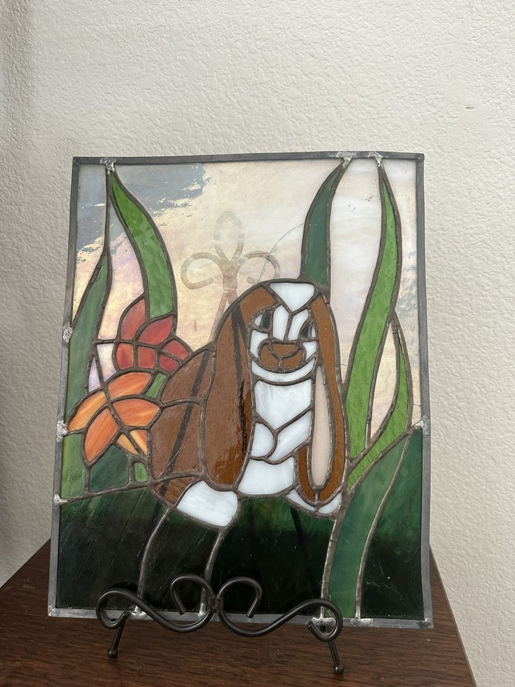 Stained Glass Panel Bunny