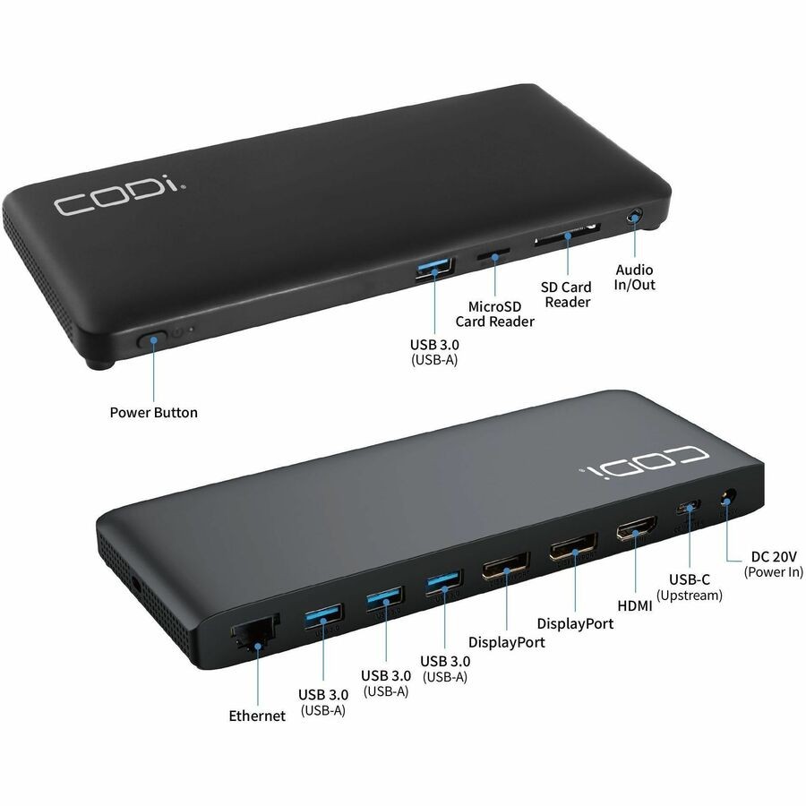 CODi Centro1202 Multi-Display 100W MST USB-C Docking Station