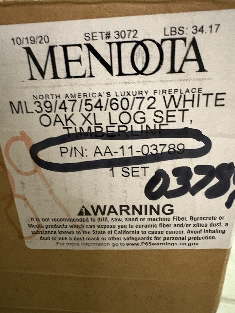 Mendota White Oak Log Set AA-11-03789