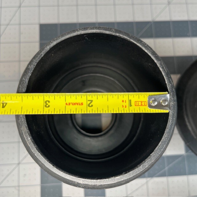 2" Cam Lock (A) x 4" Hose Barb (E) Polypropylene Fittings.