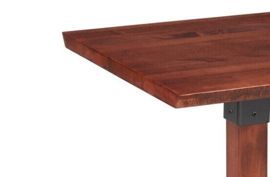 30" x 60" Rectangular Solid Wood Live Edge Restaurant Table Top in Mahogany Wood