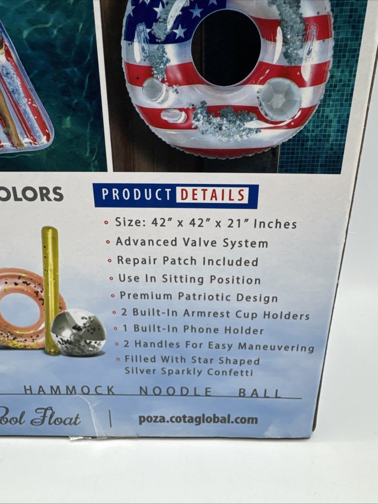 Inflatable USA Flag Pool Float 42 Inch
