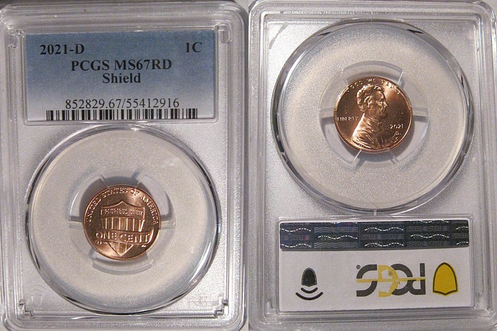 2021 D Lincoln SHIELD Cent 1c PCGS MS67RD