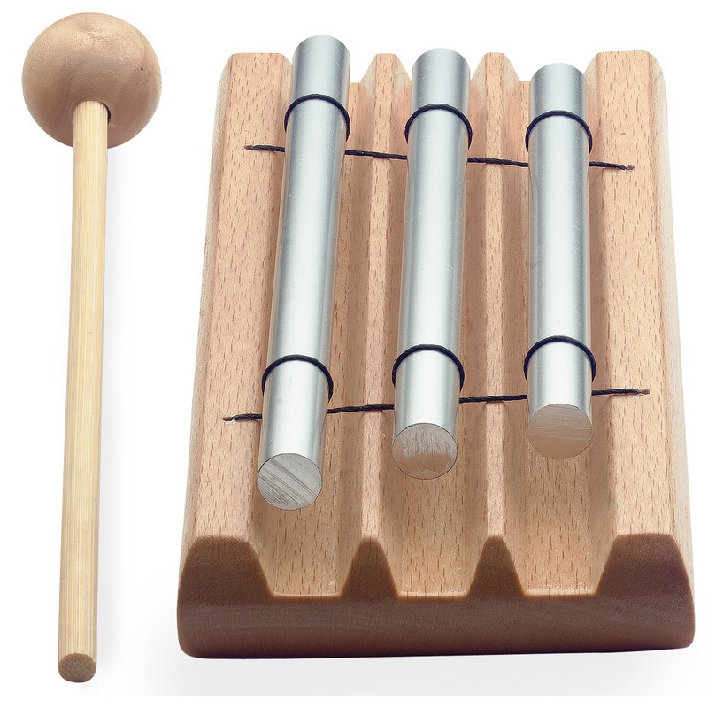 Table Xylophone, Tone Bars With 3 Tones (C - E - G)