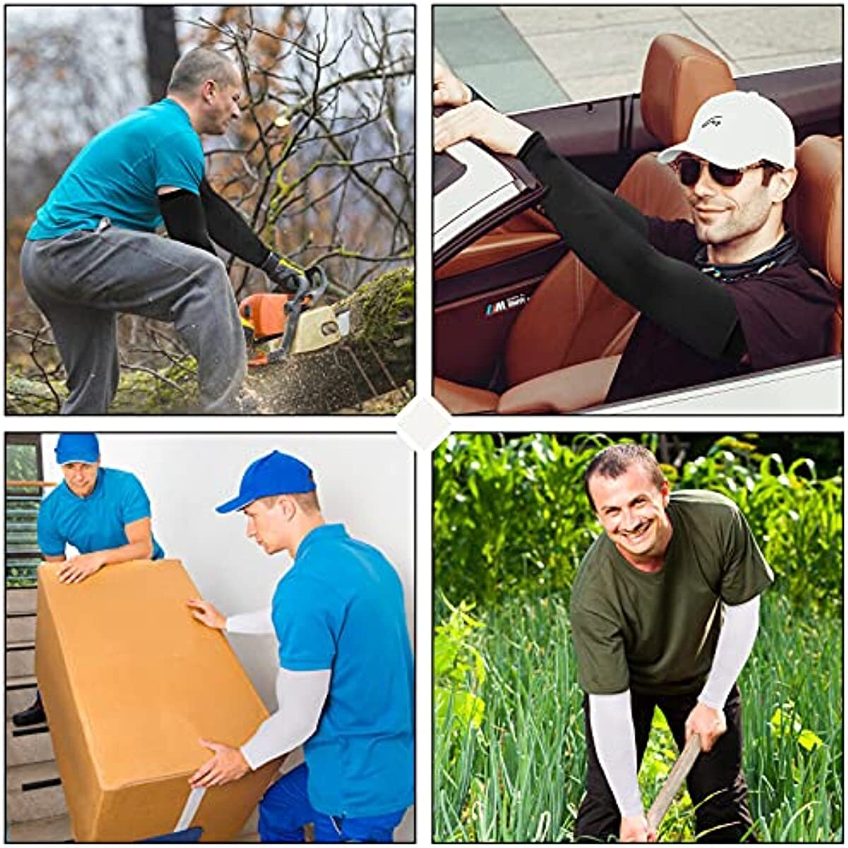 Arm Sleeves Cooling UV Sun Protection UPF 50 Sports Compression for Men & Women