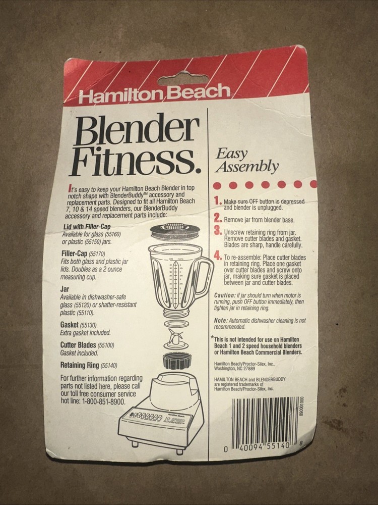 Hamilton Beach BlenderBuddy Retaining Ring 55140 White Replacement New