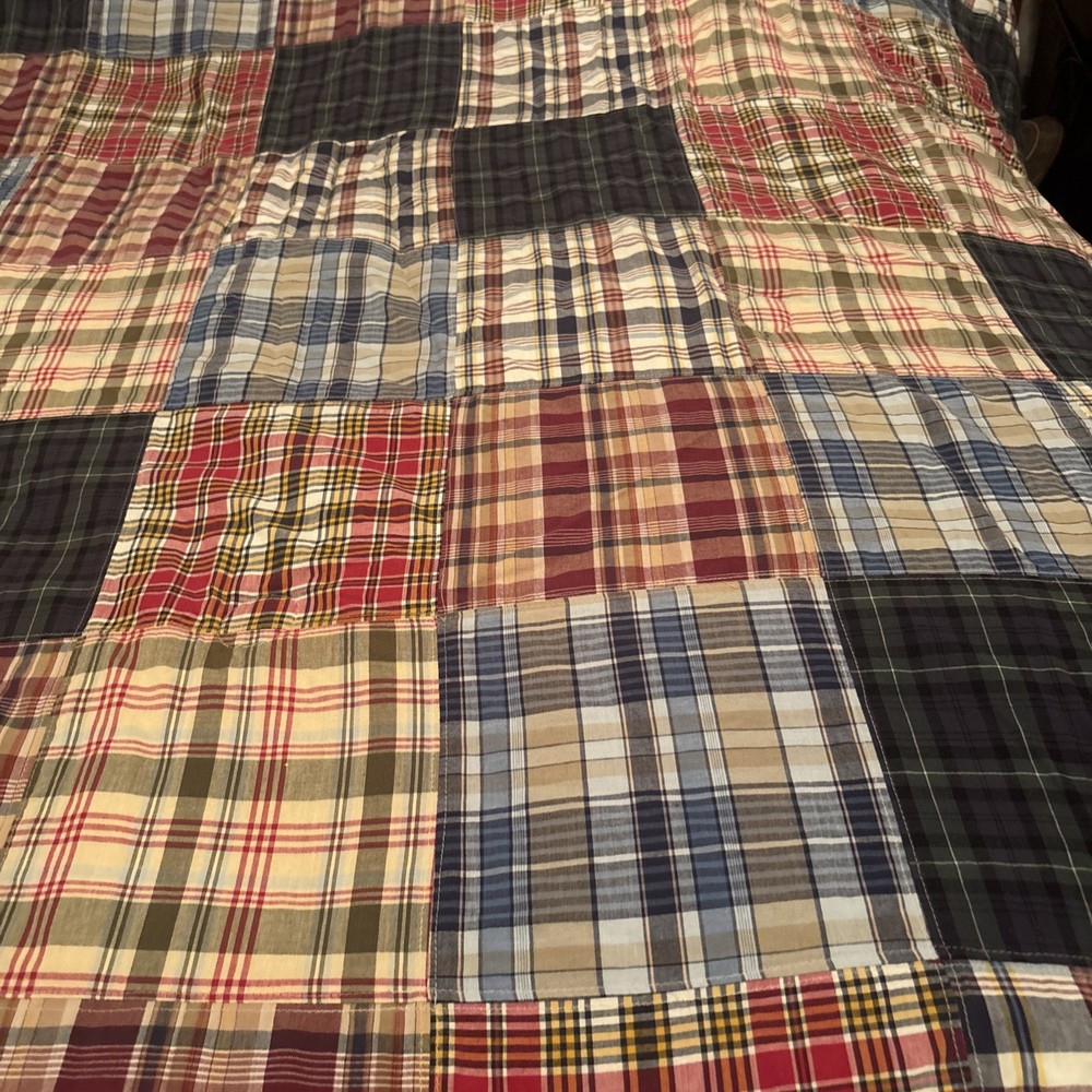 Nautical Patchwork Comforter 87/74 Full Queen Size Cotton