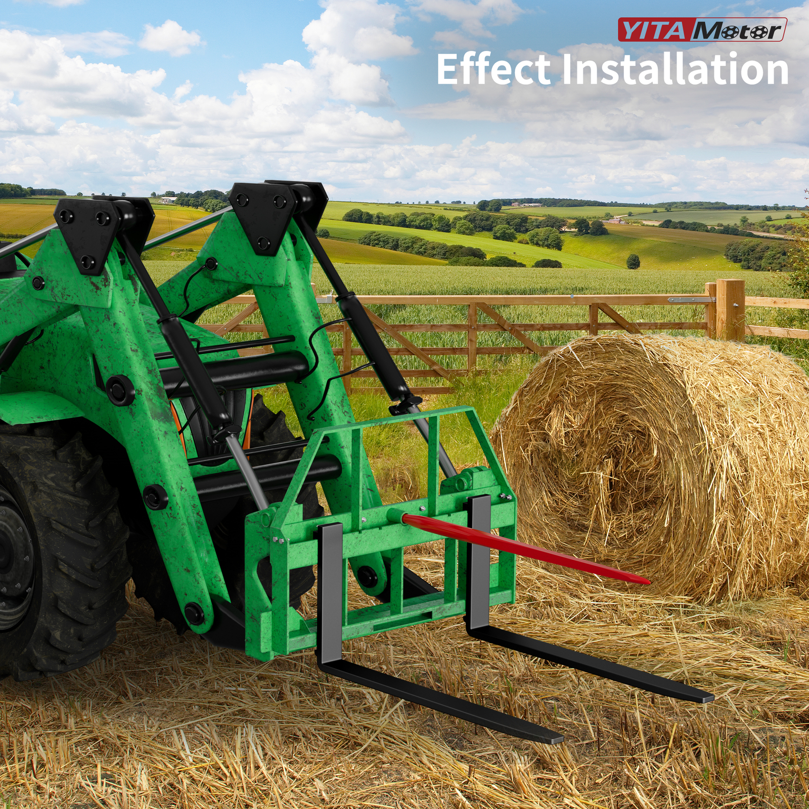 Heavy Duty Pallet Fork Attachment 50" Frame and 48" Fork Blades for John Deere