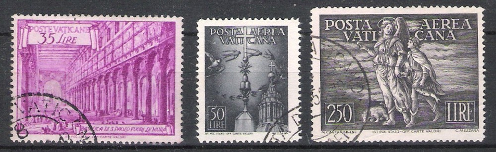 VATICAN 1940's USED TRIO (JF-F)