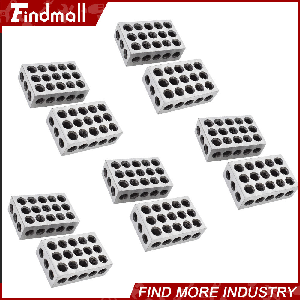 5 MATCHED PAIRS ULTRA PRECISION 1-2-3 BLOCKS 23 HOLES .0001" MACHINIST 123