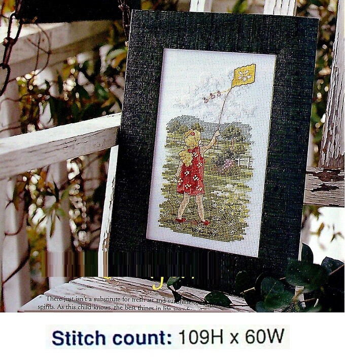 GO FLY A KITE  CROSS STITCH PATTERN ONLY   YD  WYR