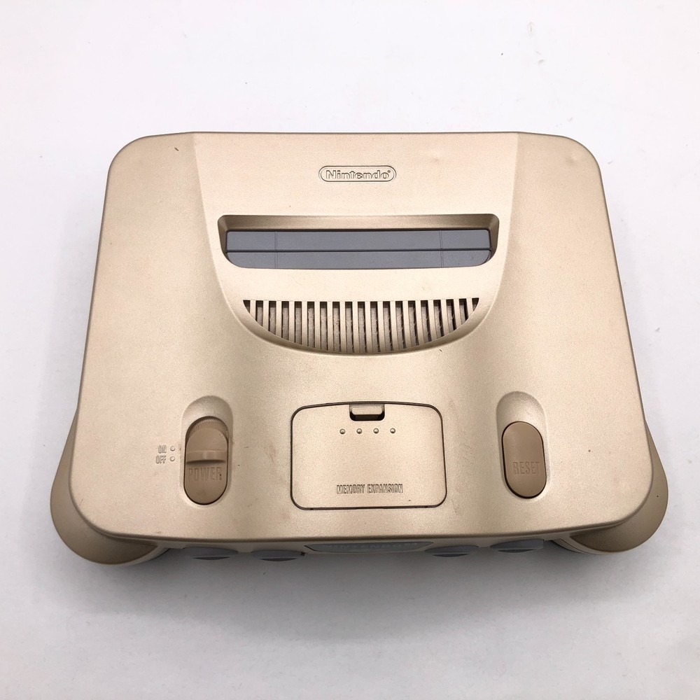 Nintendo 64 Console Gold 2 Controller Bundle Games N64 Japan Tested