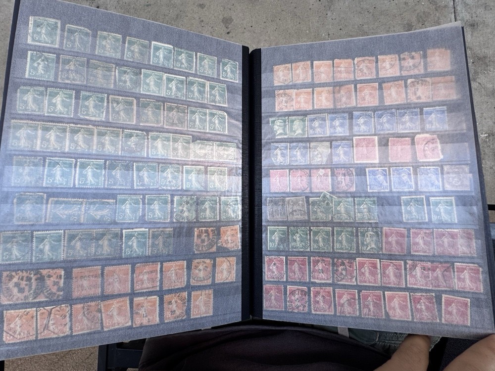 32 Page Great Condition Stockbook Glassine Interleaf Chock Full Of Stamps
