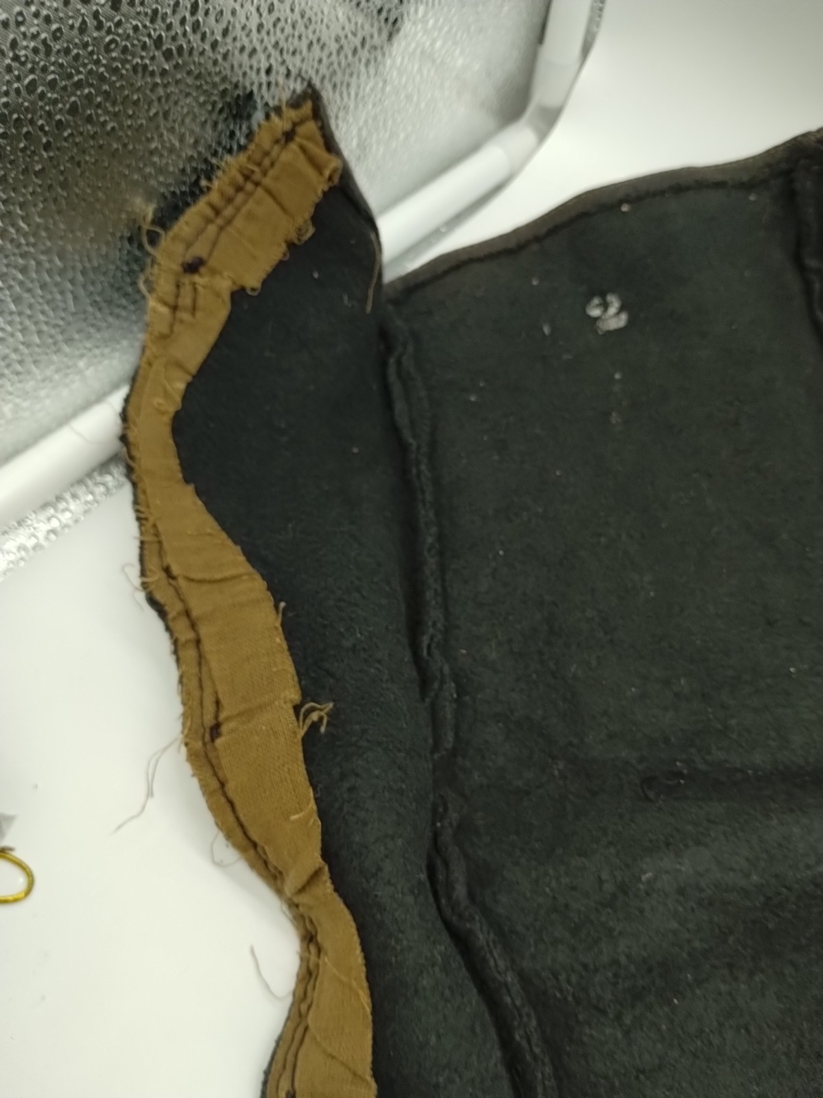 Pair Of Antique Vintage Victorian Wool Felt Brown Boot Spats