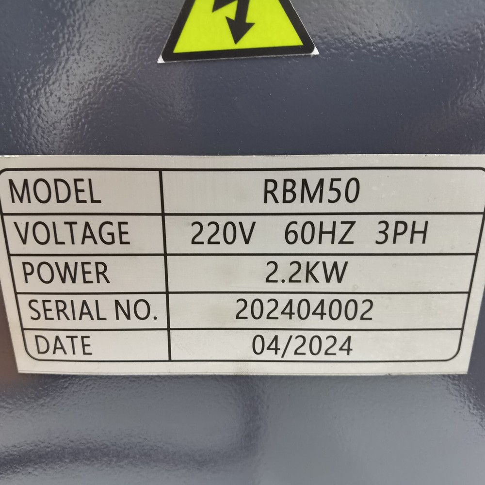 Vertical RBM50 Roll Bender 220V 1PH Three Rollers Round Bending Machine 2.2KW