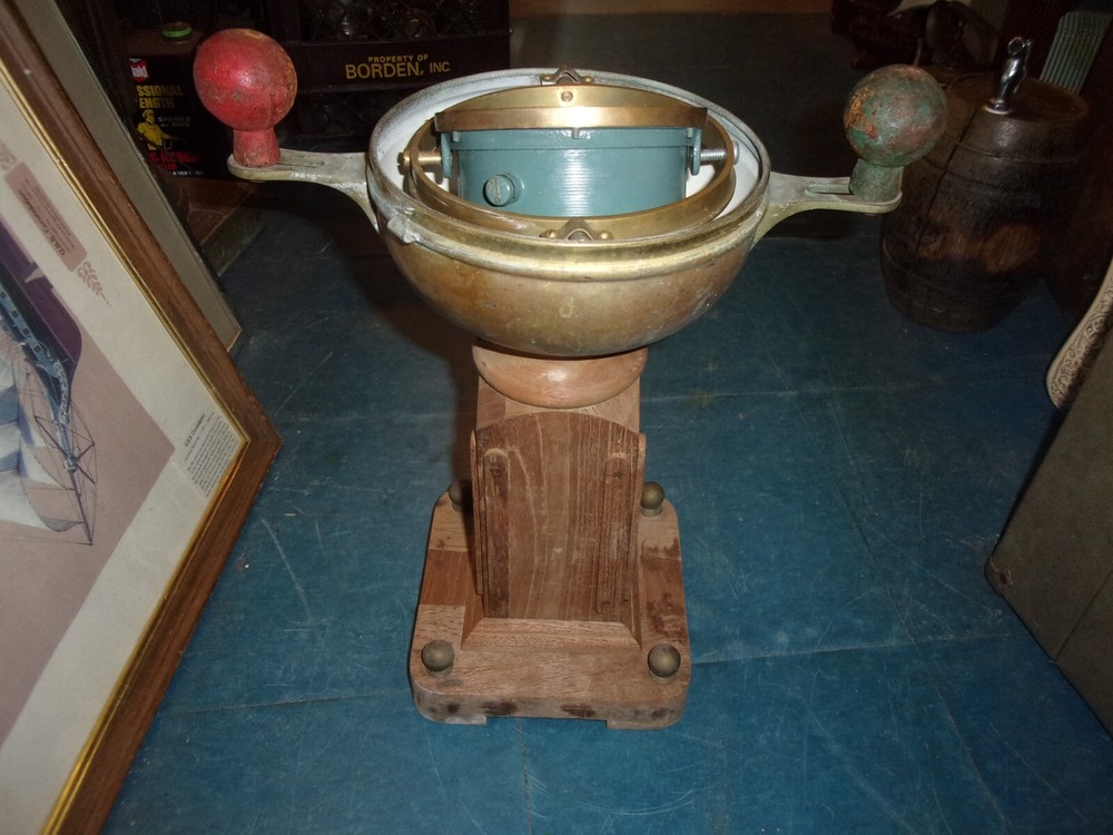 vintage viking binnacle compass