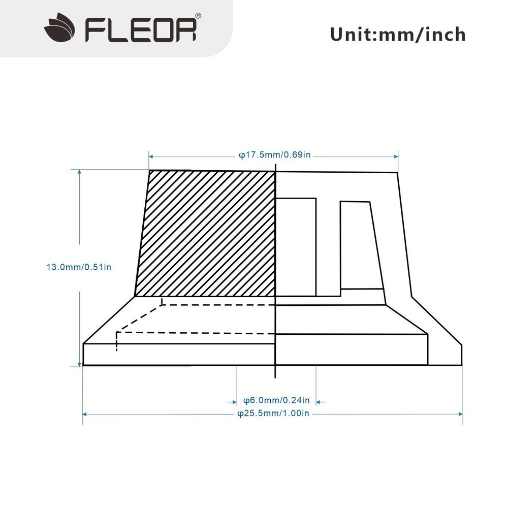 FLEOR 100pcs 50T 50V Tone Volume Knobs Speed Control Knob Button for ST Guitar