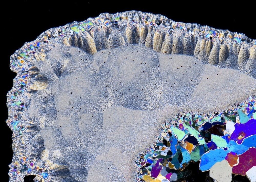 AGATE ACHAT thin section STUNNING Wendelsheim Germany - microscope slide