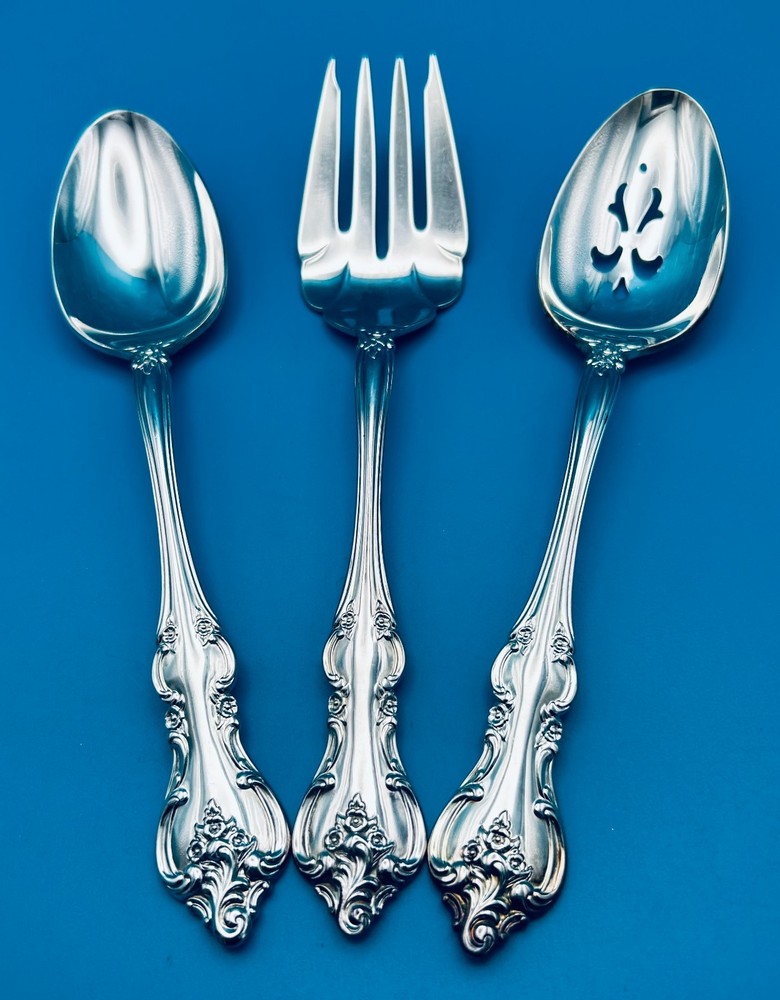 3 Pc INTERNATIONAL ORLEANS Hostess Serving Set Silverplate Flatware