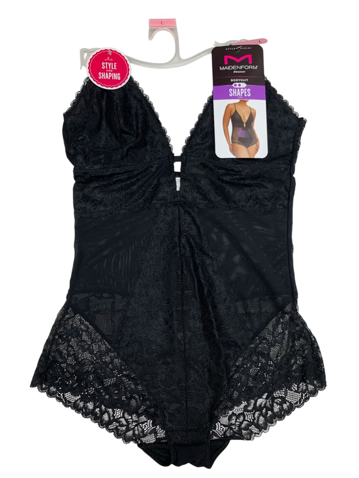 Maidenform Women's Shapewear Firm Control Lace Bodysuit FLSL01, Sizes up-to 3XL