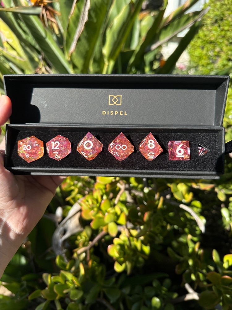 Dispel Dice CHIFFON PETALS 7 pc polyhedral set