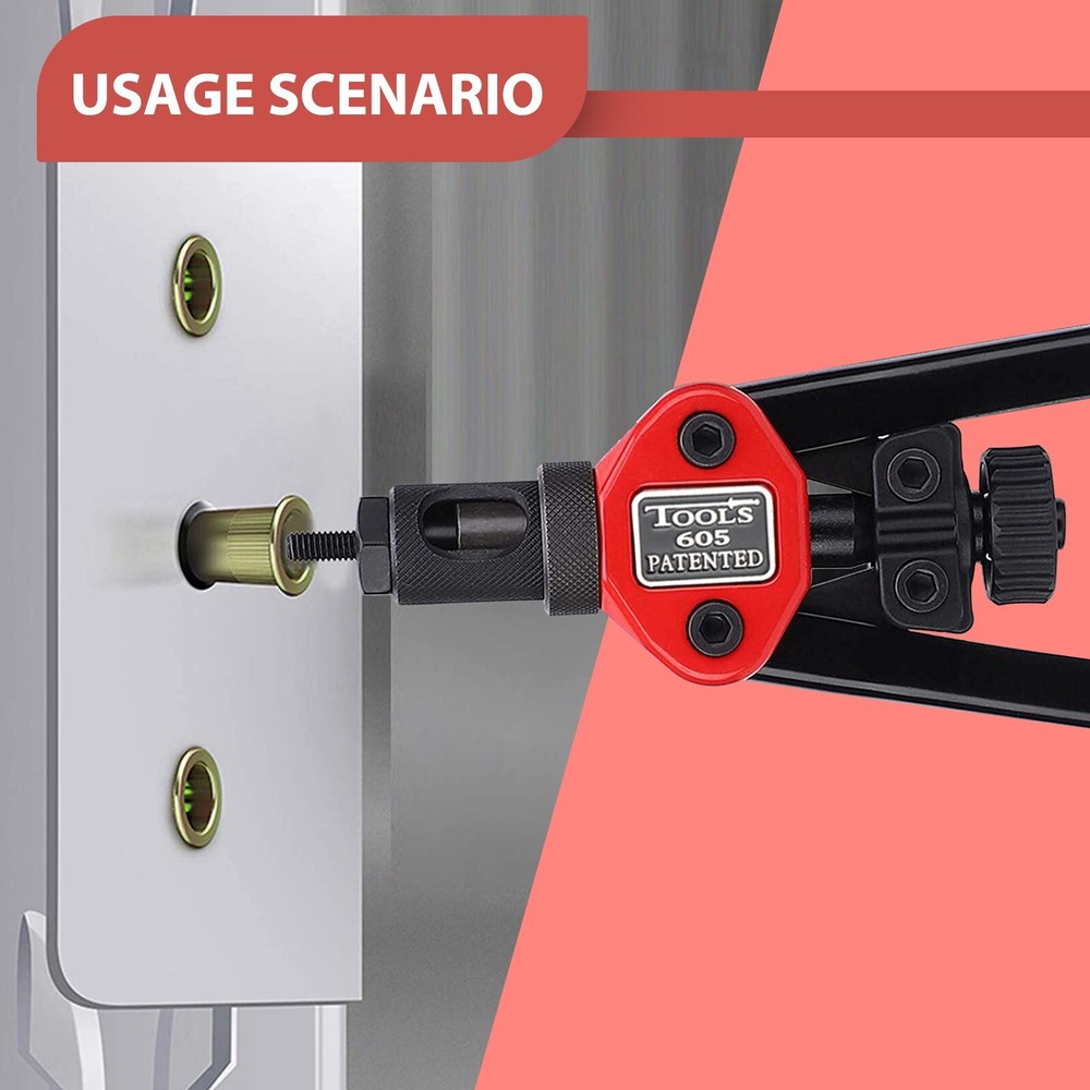 13'' Rivet Gun Kit Rivnut Thread Setting Tool Nut Setter NutSert Metric 60PC Nut