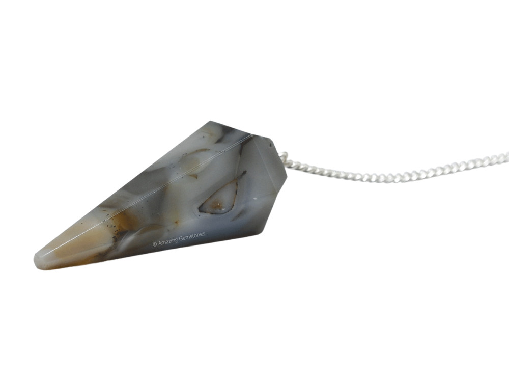 Dendrite Agate Dowsing Crystal Pendulum