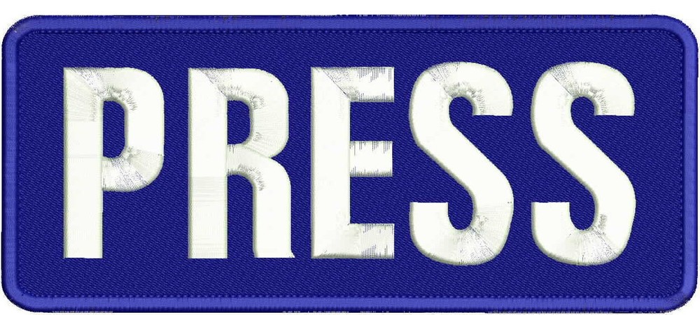 press embroidery patch 4x10 hook on back