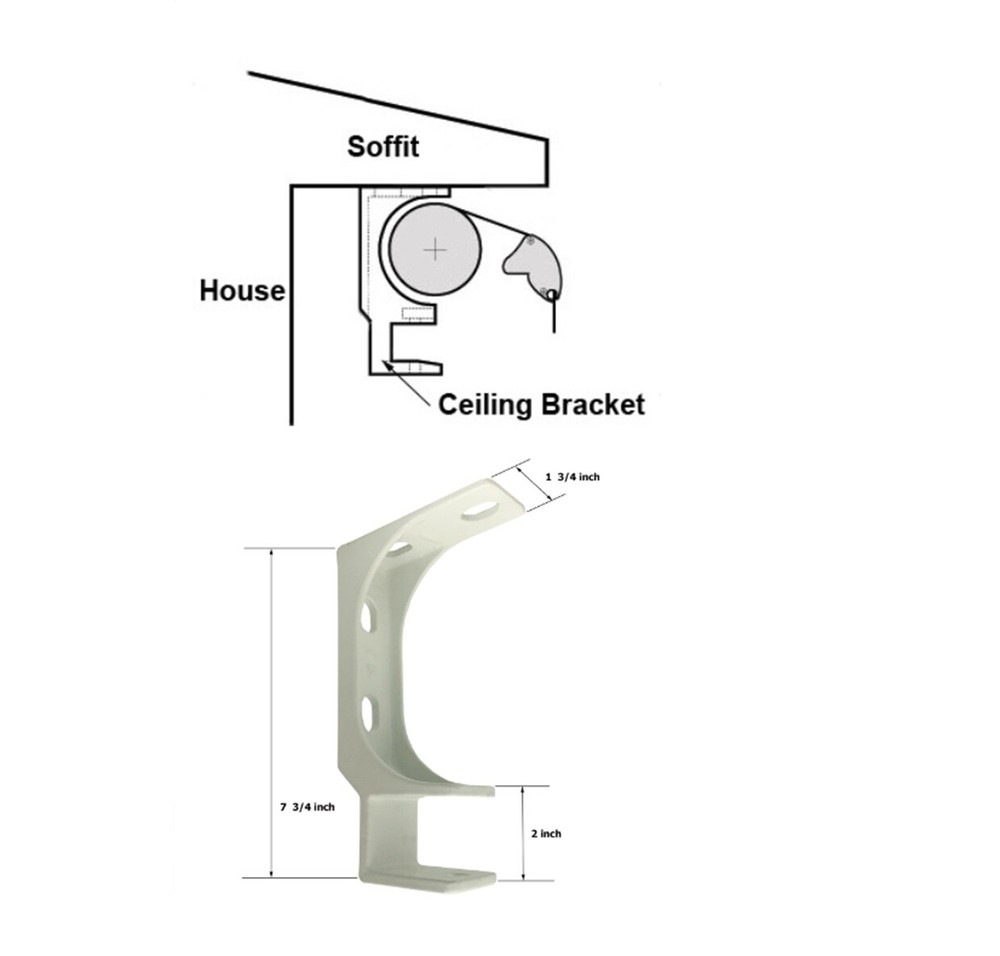 ALEKO Ceiling Bracket For Retractable Awning White