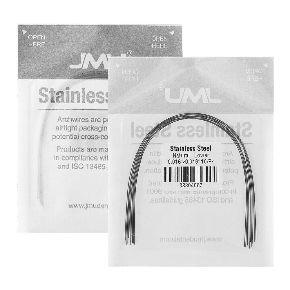 100Pcs Natural Orthodontic Archwire Stainless Steel Round Rectangular Multi-Size