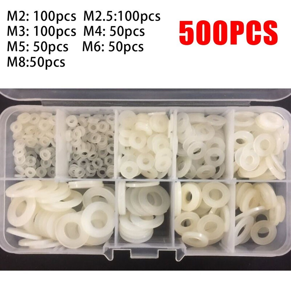 500PCS White Nylon Flat Washers Must Have Sealing Solution for Professionals