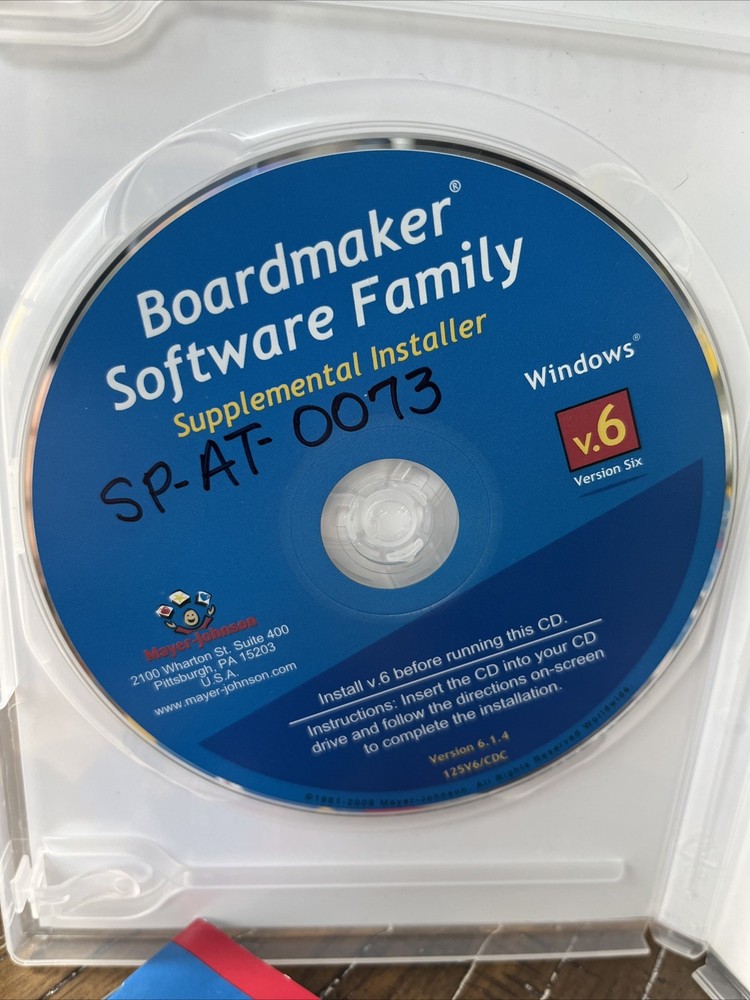 Boardmaker Plus! V.6 Windows [CD-ROM] 2 Disc Mayer-Johnson ENGLISH '11