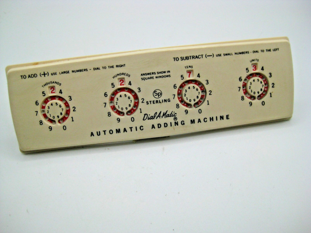 Vintage Sterling #565 Dial-A-Matic Automatic Mechanical Adding Machine