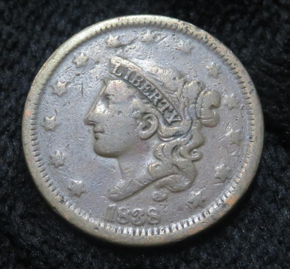 1838 Large Cent * Circulated * 5432