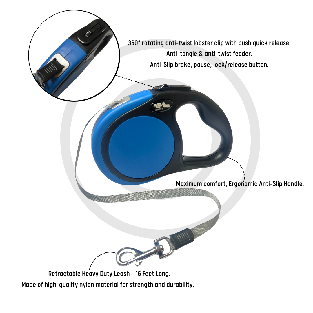 Breathable Harness, Leash & Collar Set (Blue) - XS