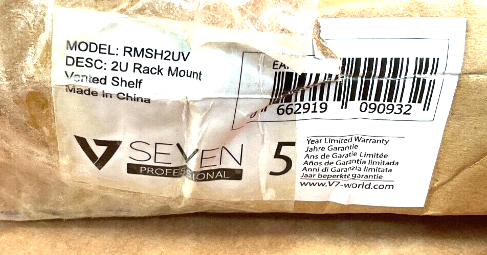 V7 Rack Shelf (2U) RMSH2UV-1N ✅ ❤️ ✅ ❤️ ✅ ❤️ OPEN BOX!! ✅ ❤️ ✅ ❤️ ✅ ❤️